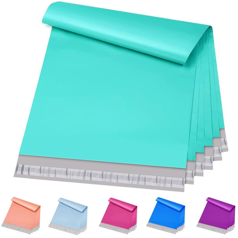 Metronic Poly Mailers 12x15.5 100 Pack Teal, Medium Size Shipping Bags for Clothing, Strong Self-Seal Mailers Poly Bags Shipping Envelopes, Thick Mailing Bags Package Bags bulk for Small Business - Image 1